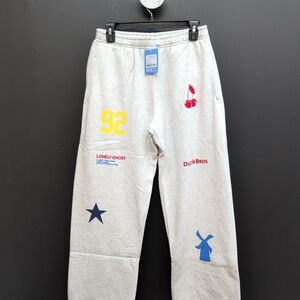 Lonely Ghost Because Of You Standard Weight Sweatpants Medium Heather Grey